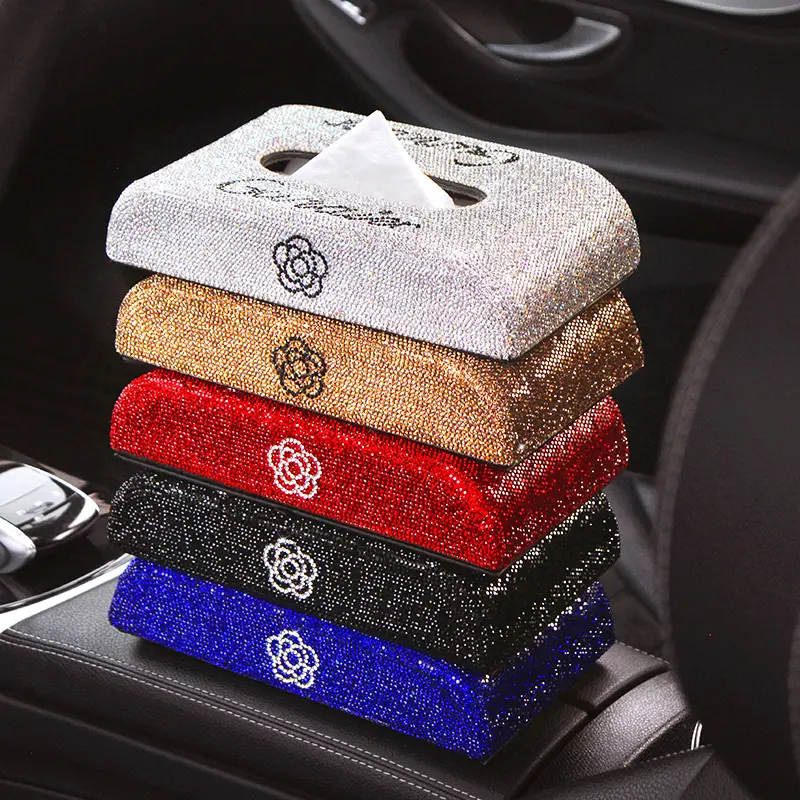 Kotak Tisu Mobil Full Bling Permata Bunga Gunaier Car 0