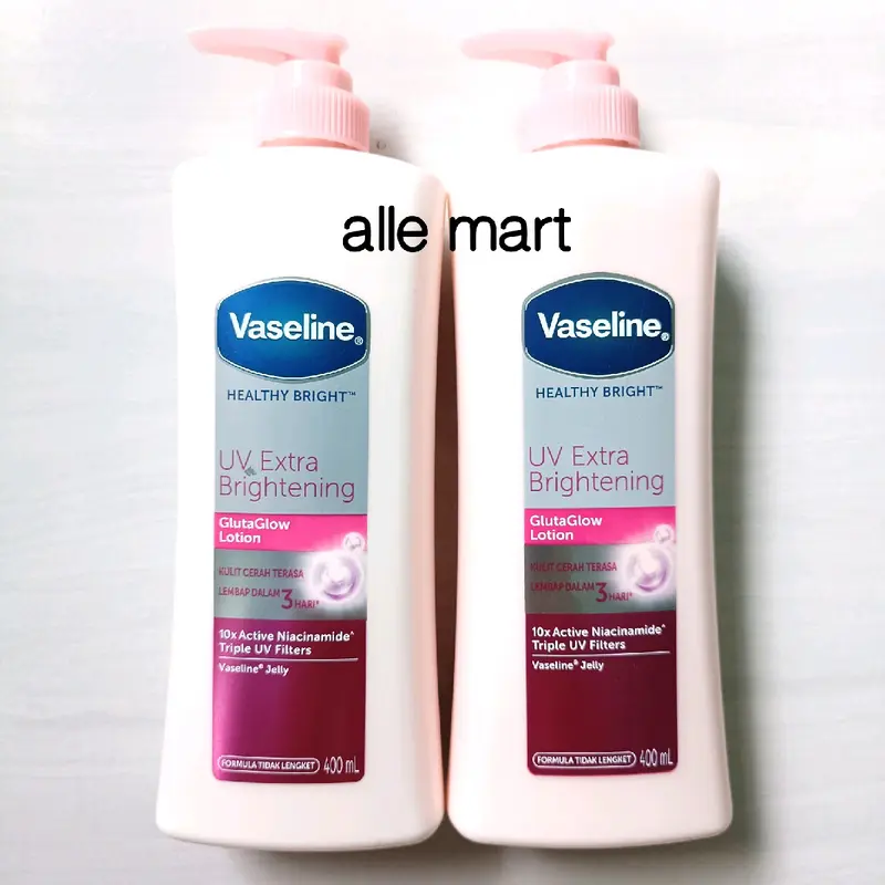 Vaseline Healthy Bright UV Extra Brightening Gluta Glow Hand Body Lotion 400 ml / Handbody Mencerahkan Kulit 1