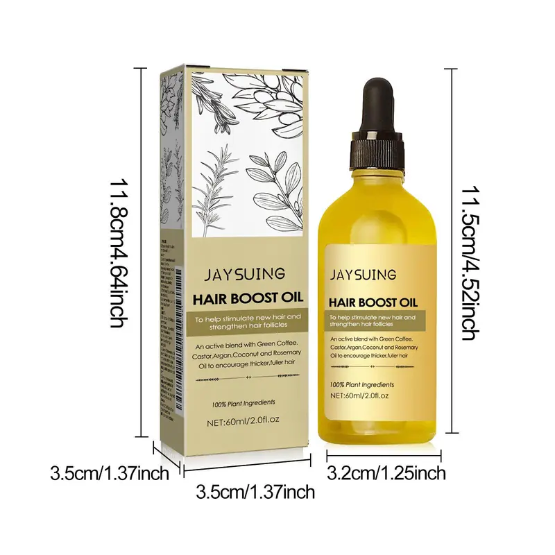 Rosemary Hair Boosting Oil for Gift, Hair Care Serum for Dry & Damaged Hair, Moisturizing Hair Oil for Smoothing Frizzy Hair, Hair Care Product for Women & Men 1