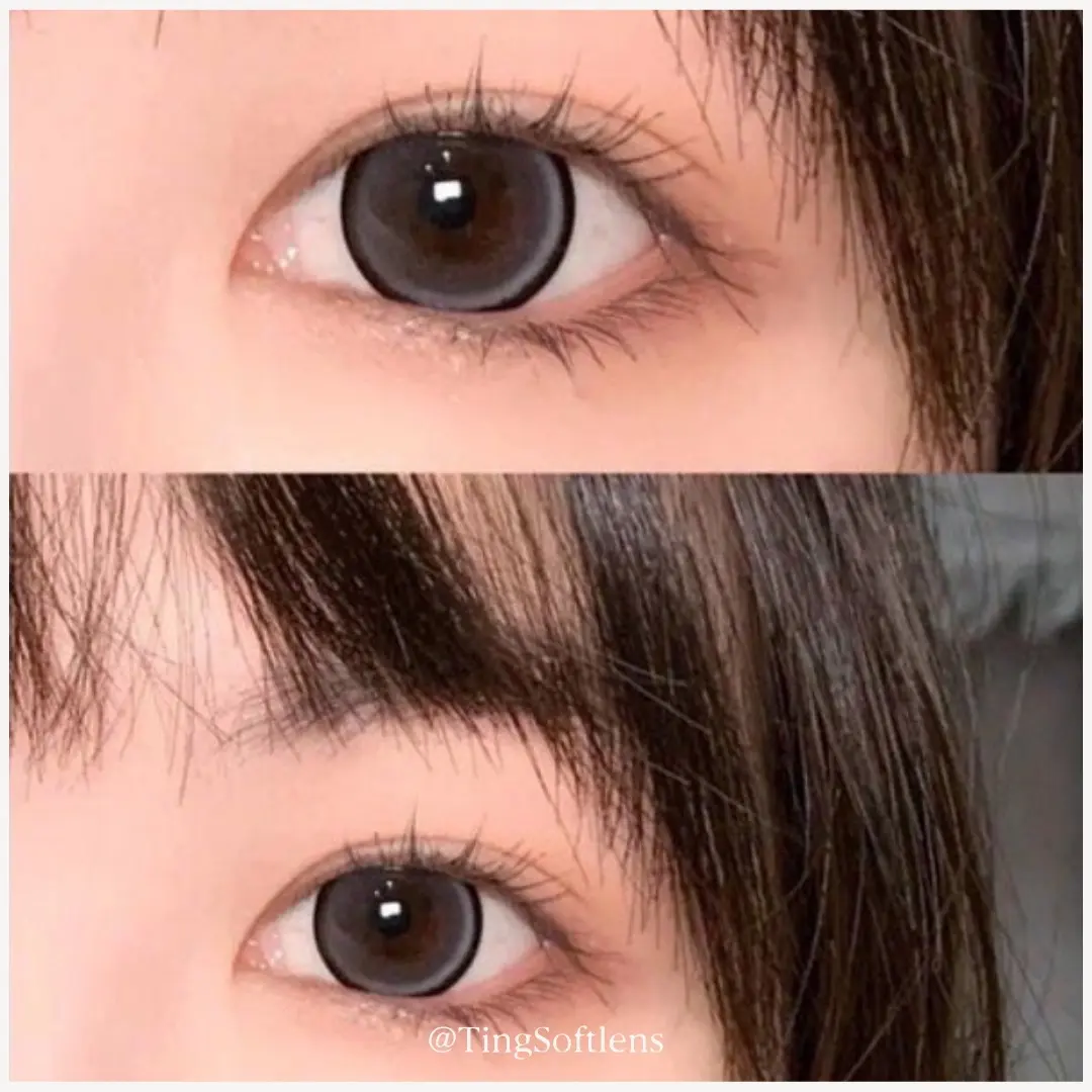 Softlens Big Eyes Douyin Grey Abu Bisa Minus Normal Free Lens Case Trendy Monthly Replace