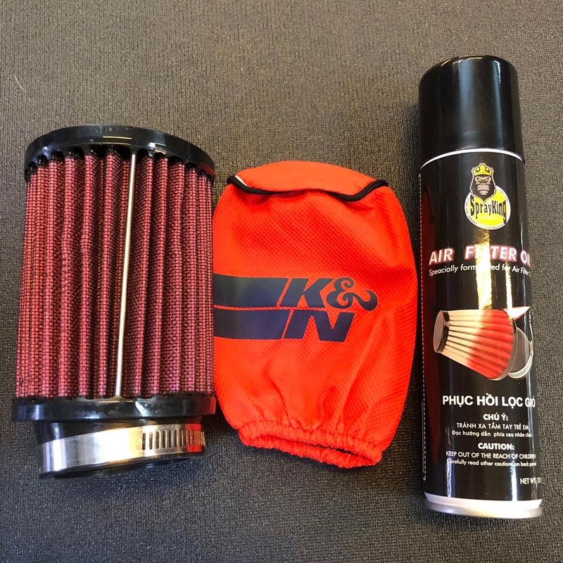Combo Lọc trụ Kn Kèm Áo Mưa Chóng Nước Tẩm dầu lọc gió