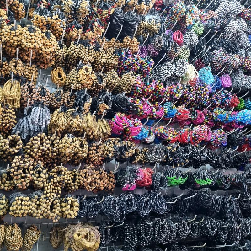 Grosir Gelang Tangan Tali Serut mote2 warna kombinasi mote bening lusinan isi 12pcs 2