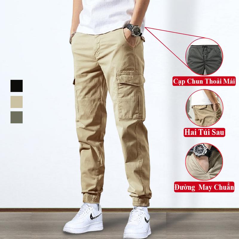 Quần Jogger Kaki Nam Túi Hộp VICENZO Cạp Chun Bo Gấu Trẻ Trung, Jogger Kaki Nam Túi Hộp, Jogger Túi Hộp Nam Kaki, Quần Jogger Nam Kaki Túi Hộp, Quần Kaki Nam Jogger, Quần Túi Hộp Nam, Quần Nam Kaki Túi Hộp, Quần Dài Nam Kaki, Quần Dài Jogger Nam Kaki