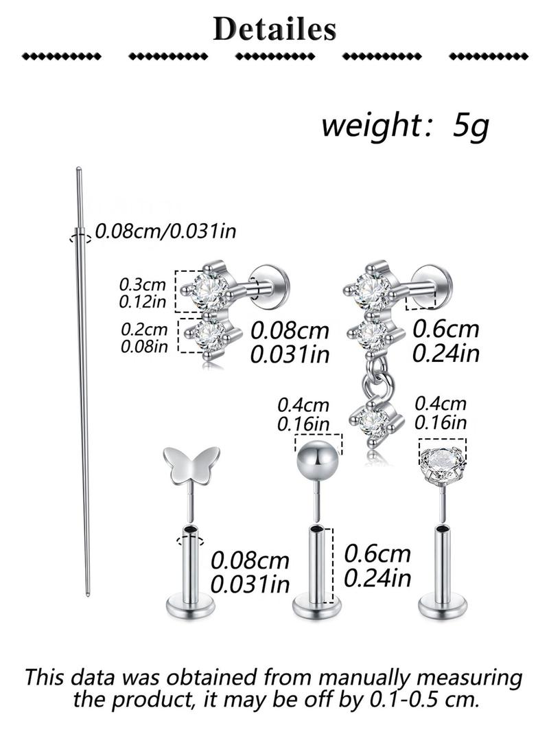 Product Introduction of 2025 New Style Stainless Steel Earrings, Cute Piercing Jewelry for Women, Fashion Accessories for Party, Daily Clothing Decor 1