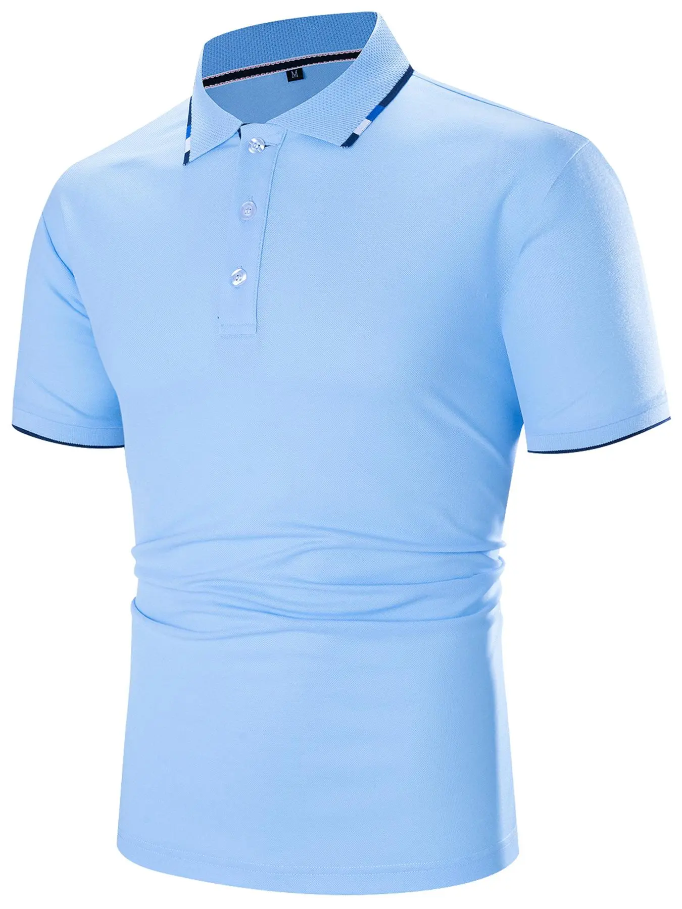 Men's Regular Fit Short Sleeve Polo Shirt, Casual Buttons Collared Top for Summer, Men's Clothes for Daily Wear