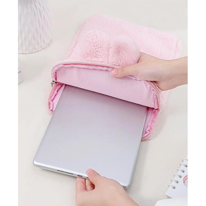 Tas Sleeve Tablet Universal Lucu 11 Inch Compatible for iPad Bag Penyimpanan Pouch Cute Sarung Tab Karakter Rabbit Bear Animal 7 8 9 10 11 Inch Korean Style 4
