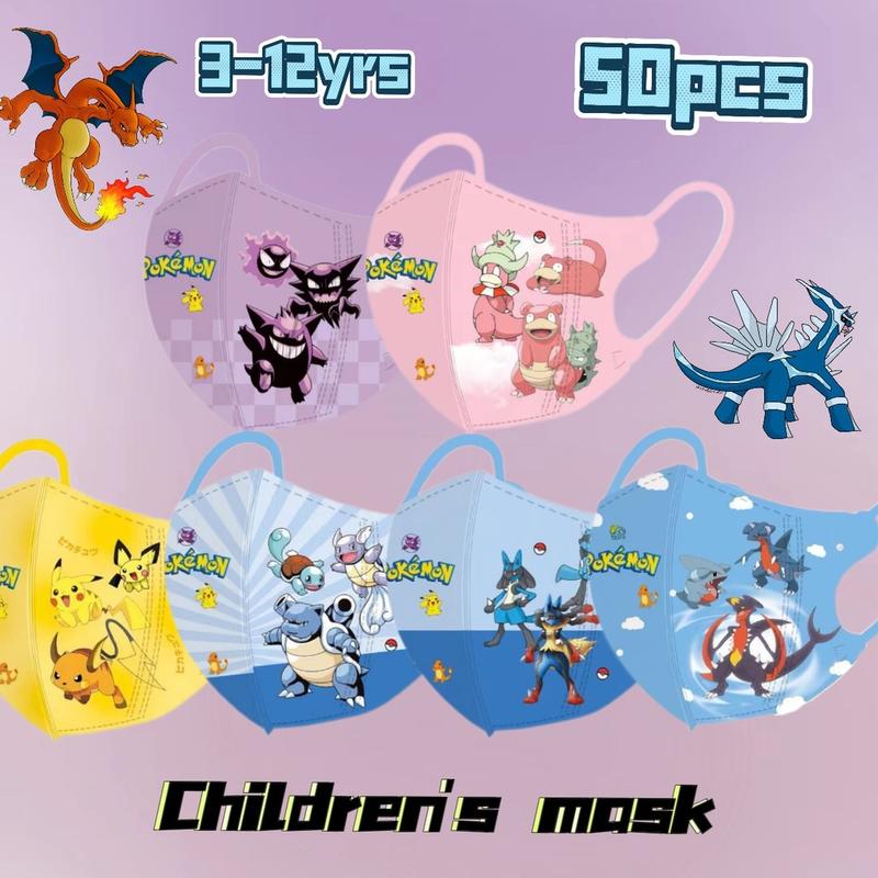Independent Packaging Pokemon 3D Children's Masks 50pcs Cute - TikTok ...