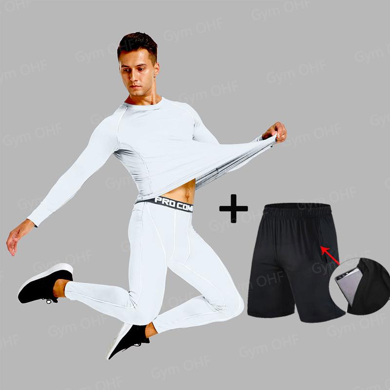 Product Introduction of Sports Fitness Suit Quick Drying Compression Elastic Long Sleeve Summer Long Sleeve Pants Track and Field Training Wear for Men and Women Comfortable, Convenient and Breathable 20