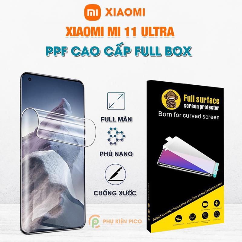 Dán màn hình Xiaomi Mi 11 Ultra chính hãng Moxiao Xing PPF cao cấp dẻo trong suốt Phone Kem Ốp