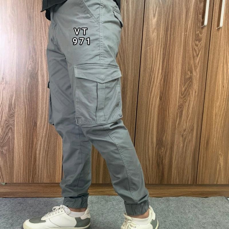 Quần Joger dài 6 Túi Hộp Kaki co giãn Loại 1 Dày Dặn cao cấp Nam Jogger bo ống sports