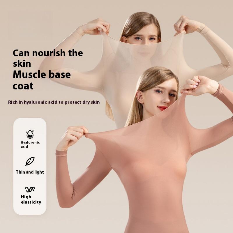 Autumn and winter skin undershirt Women's thermal underwear skin-friendly autumn clothes Trousers Base layer Invisible high-elastic light clothing Slim 1