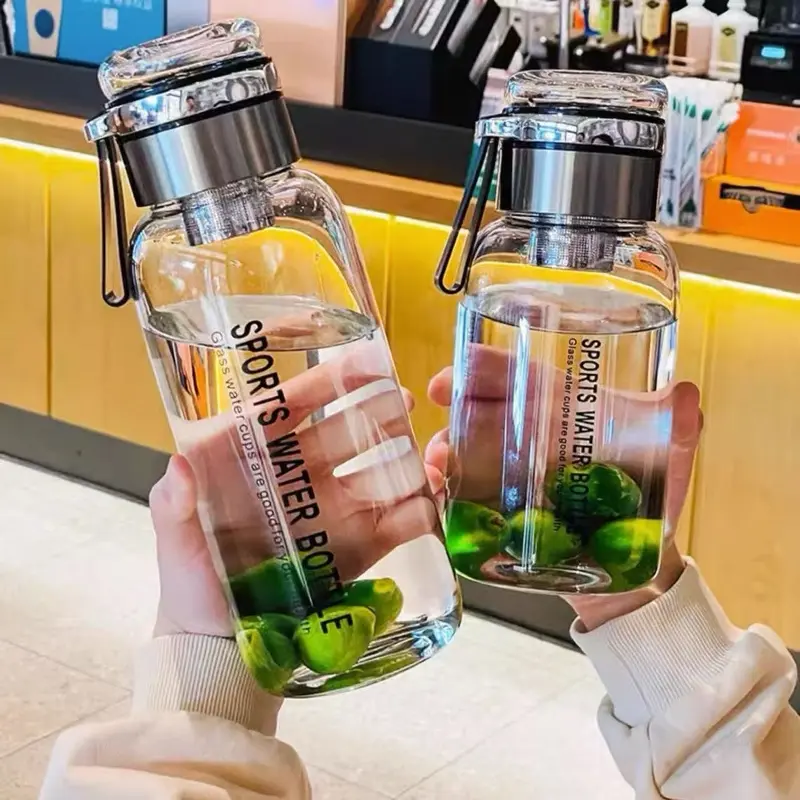 Bình pha trà thuỷ tinh hai ngăn có lõi lọc 750ml, tặng túi xách tiện dụng