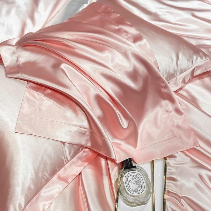 Buy 1 Take 1 Satin Silk Pillow Case Hypoallergenic Smooth Plain 18X28 inch Satin Pillowcase Cover with Envelope Closure