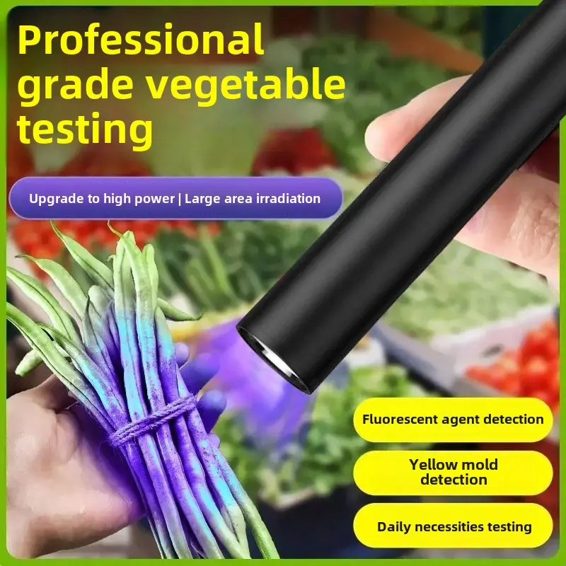Novelty lighting Pesticide Residue Detection, UV Lamp Fungal Detection, 365nm UV Lamp Bordeaux Mixture Detection, Rechargeable Flashlight Waterproof