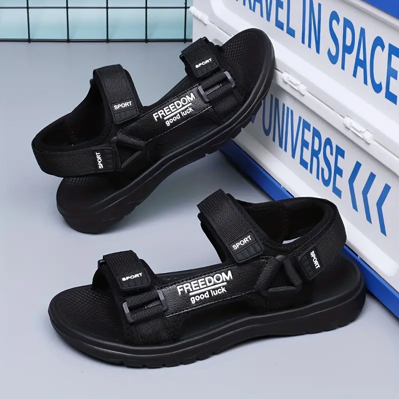 Men's Summer Slide Sandals - Adjustable, Non-Slip & Odor-Resistant | Comfortable Soft Sole Beach Shoes for All Seasons 0