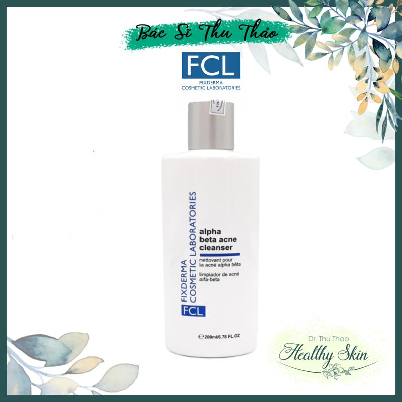 [200ml] Sữa rửa mặt cho da dầu mụn FIXDERMA FCL ALPHA BETA ACNE CLEANSER