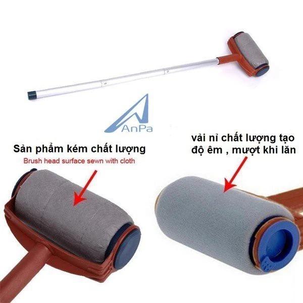Cây lăn sơn thông minh Pintar Facil loại Bề lăn bóng mịn, con lăn sơn nước tường nhà có cán nối dài nệm chó mèo 2