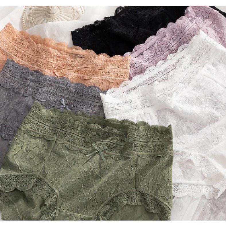  Quần Lót Khỏa Thân Không Đường May Ren Jacquard Đồ Lót Nữ Thoáng Khí < M-XXL > 142911 