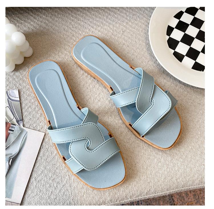 Product Introduction of Dép Lê Nữ, Thời Trang Mới Mùa Hè, Dễ Phối Đồ, Dép Quai Chéo, Đi Trong Nhà, Chống Trượt, Thích Hợp Cho Người Nổi Tiếng Trên Internet, Thời Trang Ins DéP Shoes GiàY 5