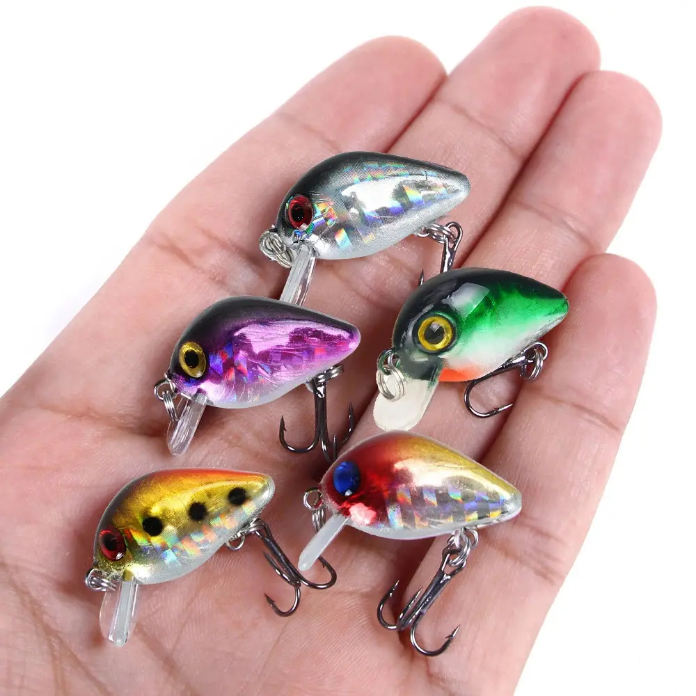 mồi quẫy mini 30mm 2g Crazy wobbler mồi câu cá cứng nhân tạo Nhật Bản mồi câu cá nổi câu cá rô phi
