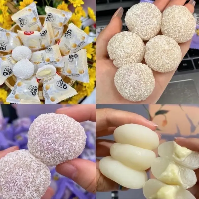 [1kg]6-9Vị Bánh mochi kem lạnh mix : đậu nành, đào , xoài, cam,dau, chanh leo,việt quất,sầu riêng, bơ sữa,khoai môn siêu ngon date mới Thức Ăn Food Food 3