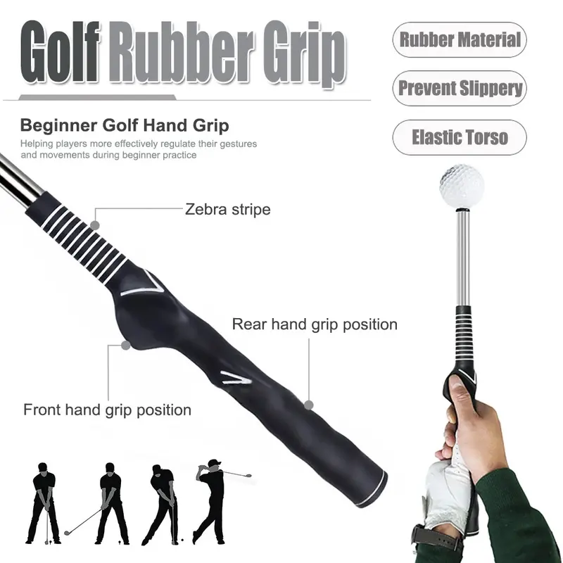 Golf Swing Training Grip Universal Alat Untuk Melatih Posisi Hand Grip Yang Baik Di Stik Golf 7