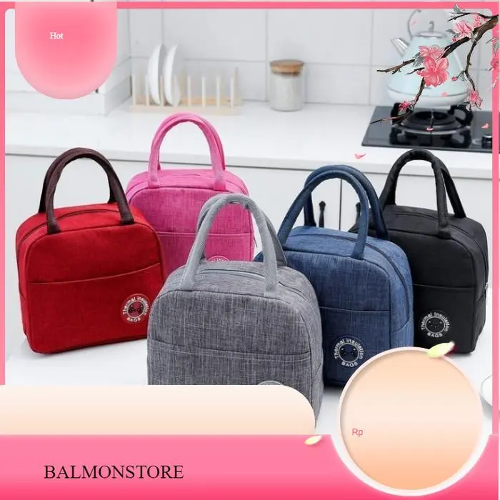 Tas bekal lunch bag Makanan Aluminium cooler bag asi / Tas Travel Tempat Bekal Lunch Bag Premium Cooler Bag Bahan 2 Lapis