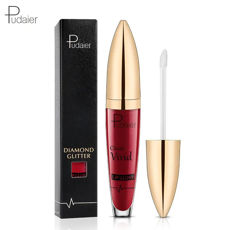 Pudaier Matte Pearl Lip Gloss Non-Stick Cup Lip Glaze Pigmented Liquid Lipstick Lip Gloss