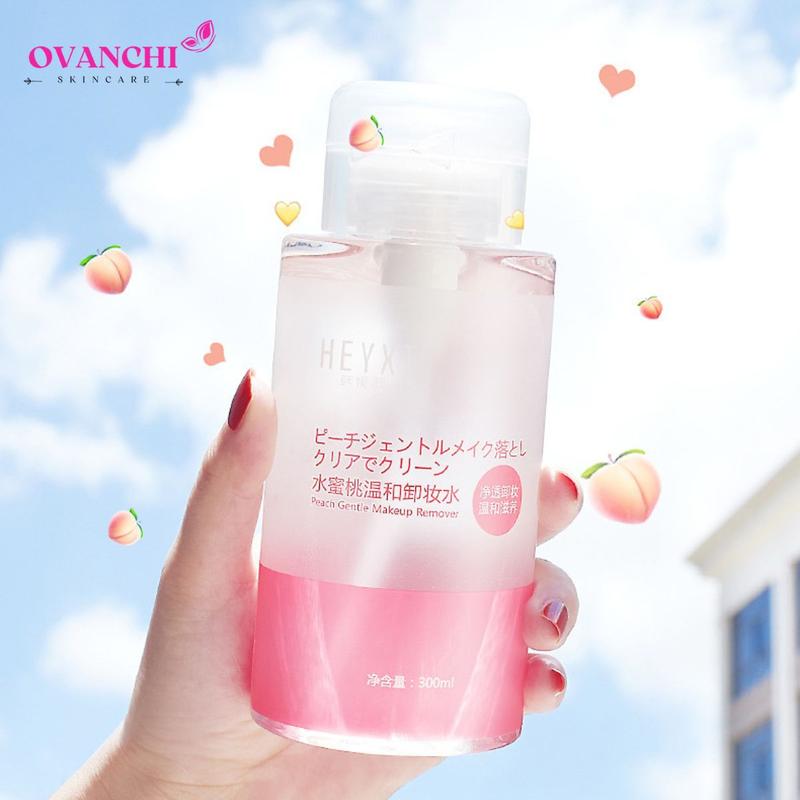 Nước tẩy trang cho da dầu mụn 300ml Heyxi nước tẩy trang mắt môi mặt hương trái Đào Ni058 Trang Điểm