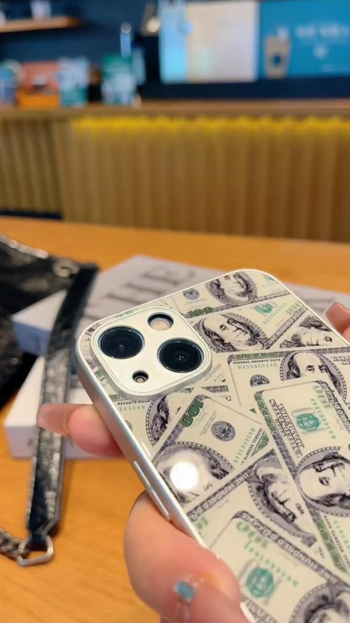 Phone Case for IP 15 Pro max,IP 15plus, 14, 13, 12, 11Fashionable, non-yellowing, drop-proof, metal-painted glass, silver casing  for i̇phone xr aesthetic  mewah elegan cewek Cover Hardcase