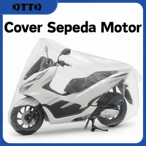 OTTOID Cover Sarung Motor Transparan Waterproof Tebal 40 Micron Premium Anti Debu Panas Tahan Air & Goresan untuk Sepeda Motor