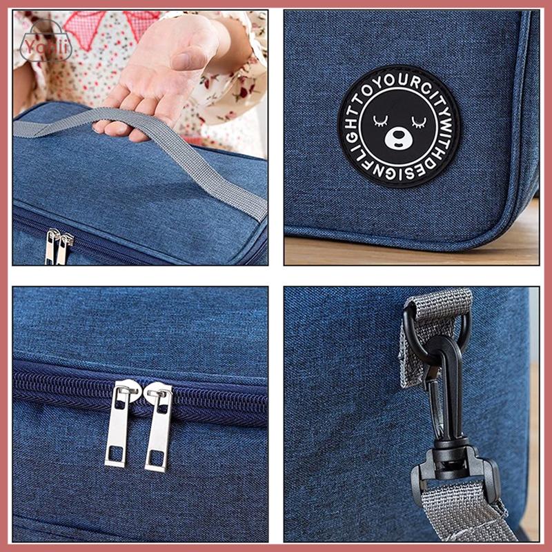Product Introduction of Túi Ăn Trưa Cầm Tay Cách Nhiệt, Túi Tote Hộp Cơm Trưa, Túi Làm Mát, Không Thấm Nước, Ba Lô, Túi Bento, Thích Hợp Cho Công Ty, Túi Đựng Thực Phẩm 9