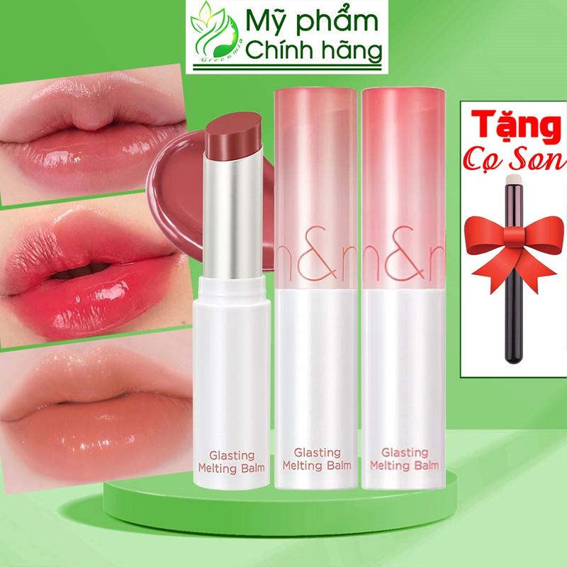   TẶNG CỌ  Son Dưỡng Có Màu Romand Glasting Melting Balm Thuần Chay Dưỡng Ẩm Mềm Môi Căng Mọng 3.5g 