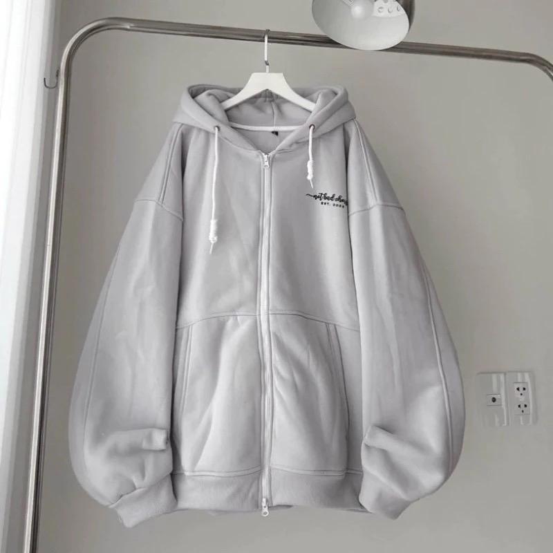 Áo khoác nỉ form rộng chất nỉ tàu cao cấp mũ hai lớp - Not best choise 4
