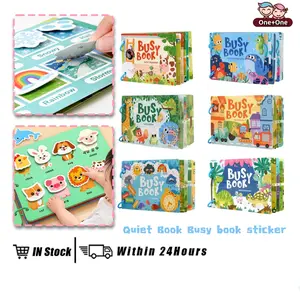 （COD) Busy Book for Kids Arly Educational Learning Ten Themes Sticker Quiet Book Toddler Puzzle Toy buku  motorik anak 2 tahun