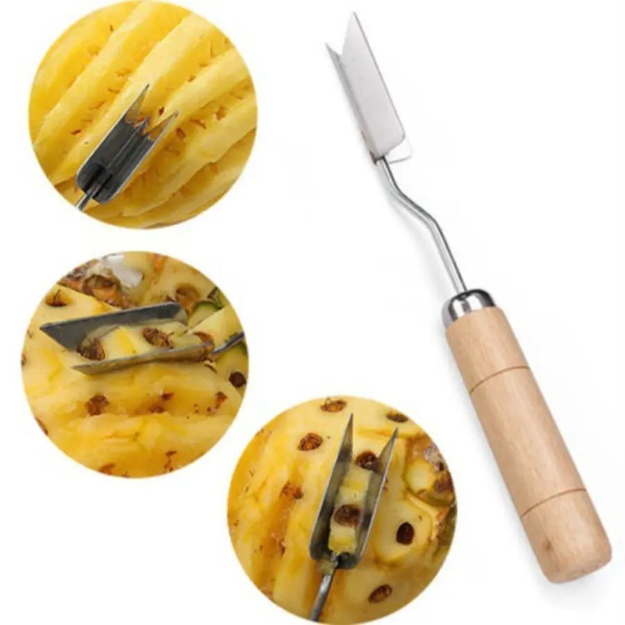 Home Pineapple Corer Peeler Slicer Knife Eye Remover Clip Cutter Kitchen Tool