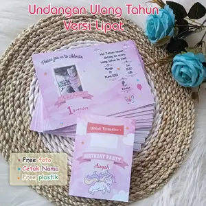 UNDANGAN ULTAH LIPAT (isi 50pcs)