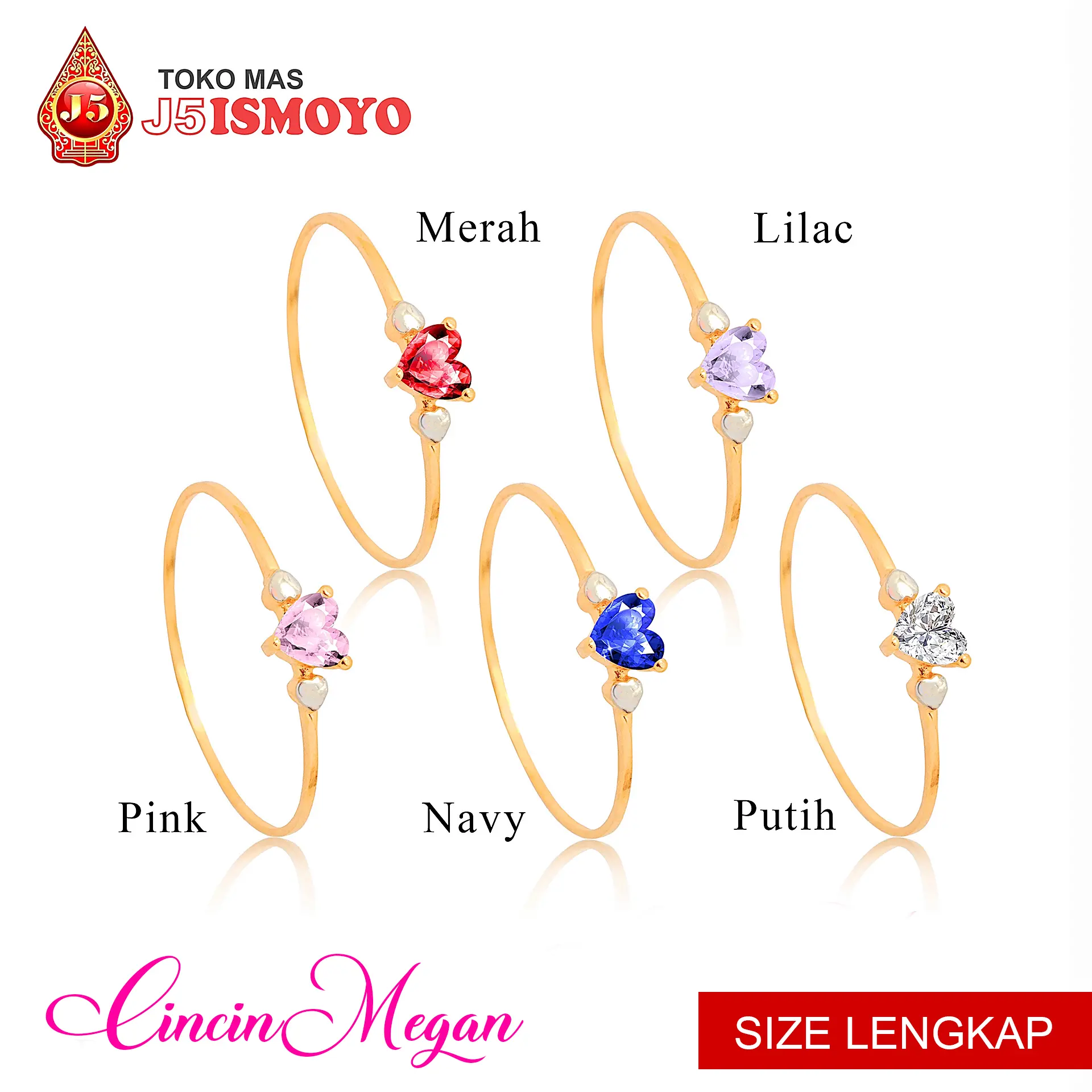 Cincin Emas 10 Karat Megan J5 Ismoyo gold