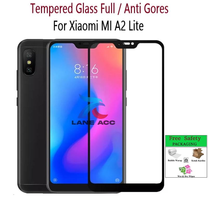 Product Introduction of TEMPERED GLASS FULL UNTUK XIAOMI REDMI Mi A2 Lite  ANTI GORES FULL. SCREEN PELINDUNG LAYAR ANTI GORES KACA SCREEN PROTECTOR Smartphone 2
