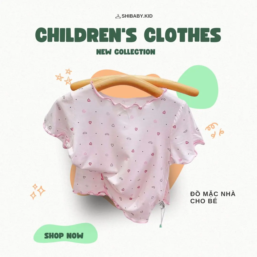 S60 - Đồ bộ cộc tay petit  mặc hè họa tiết xinh xắn siêu cưng cho bé gái
