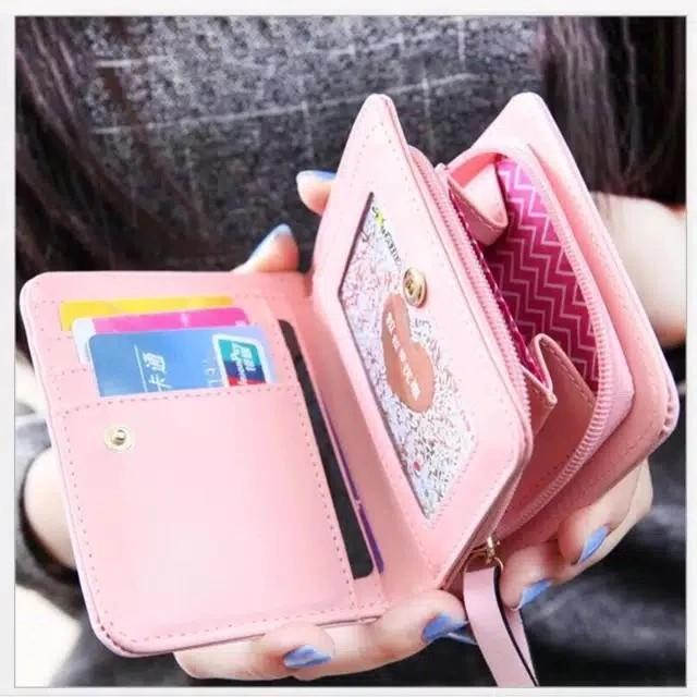 Product Introduction of DOMPET TRY CAT Dompet Wanita lipat Dompet pendek lucu 2 mini murah Kulit Kartu 2