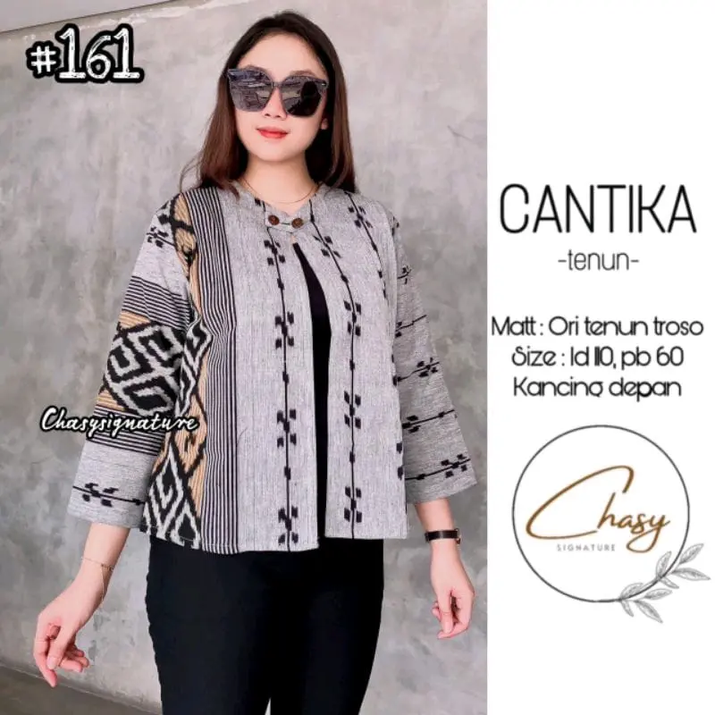 CANTIKA OUTER , OUTER TENUN WANITA , OUTER CROP MODERN 1