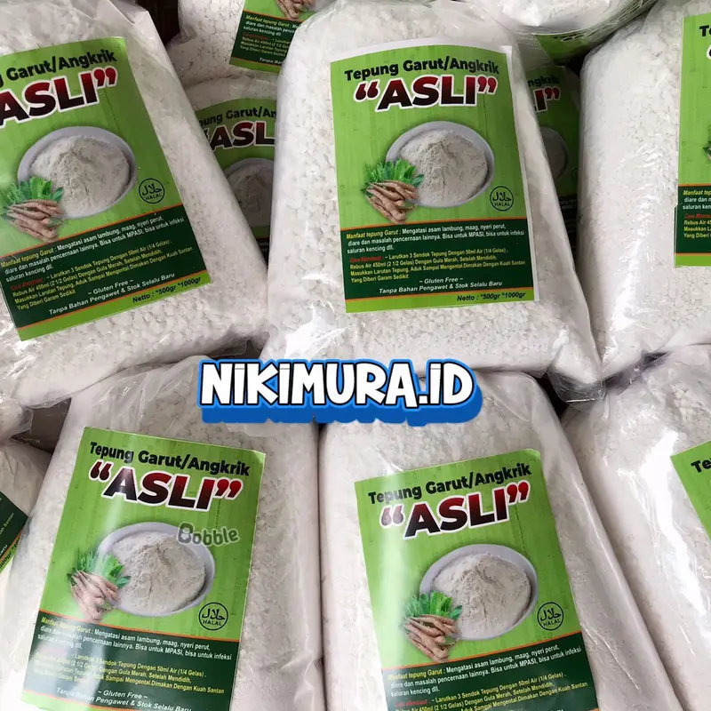 Tepung Garut 1Kg / Pati Asam Lambung / Angkrik Arrowroot 1Kg Bebas gula 4