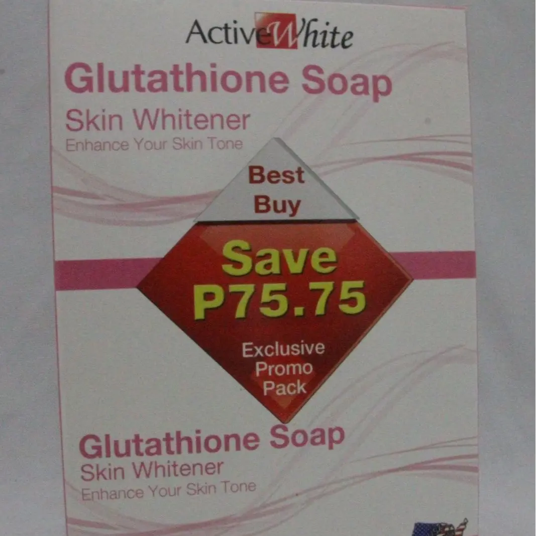 active white glutathione soap Active White Glutathione Skin Whitener Soap 135g (single or twin pack)