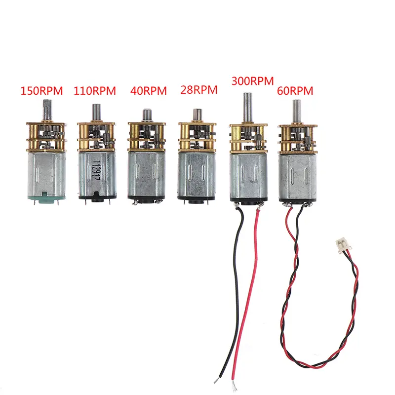 Động cơ bánh răng, Micro N20, Tốc độ chậm, Hộp số kim loại, Bộ giảm tốc, Động cơ điện, Thích hợp cho đồ chơi tự làm