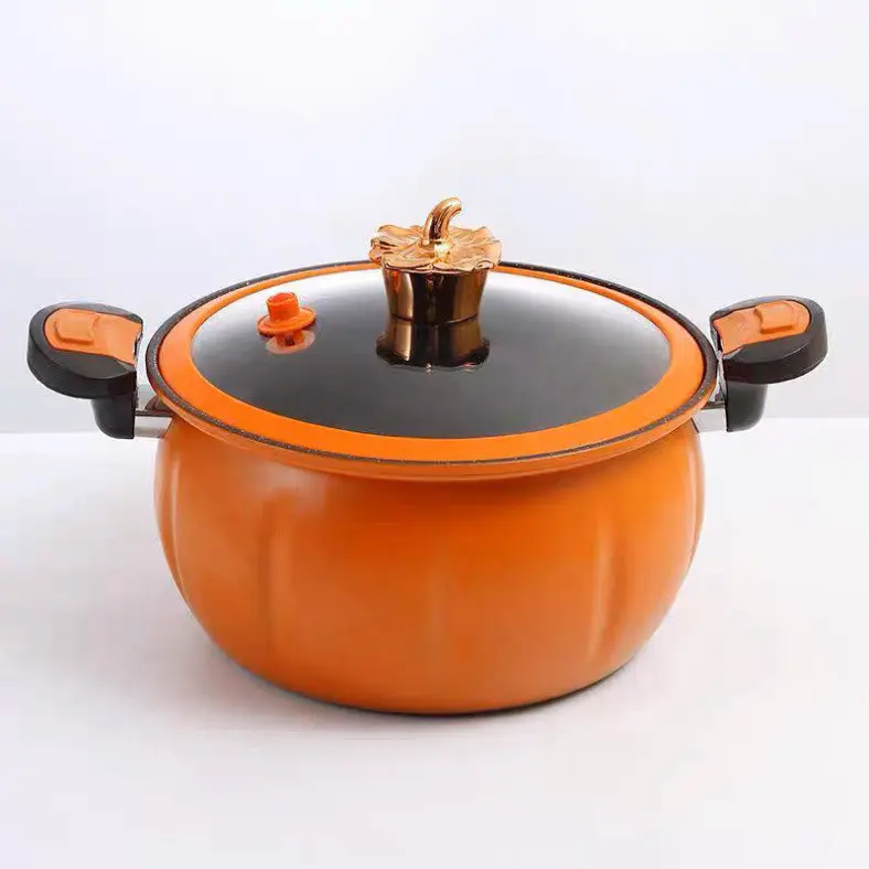 Nồi Áp Suất Bí Ngô Chống Dính 8L Thông Minh - Nồi Hầm 4in1 Hầm Gà, Cháo, Nồi Chiên, Xào Nấu Đa Năng 2