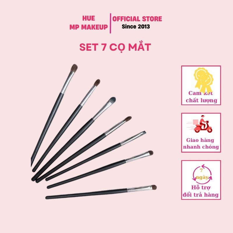 Set 7 cọ mắt l.ông mềm, cọ bung, di màu, liner...