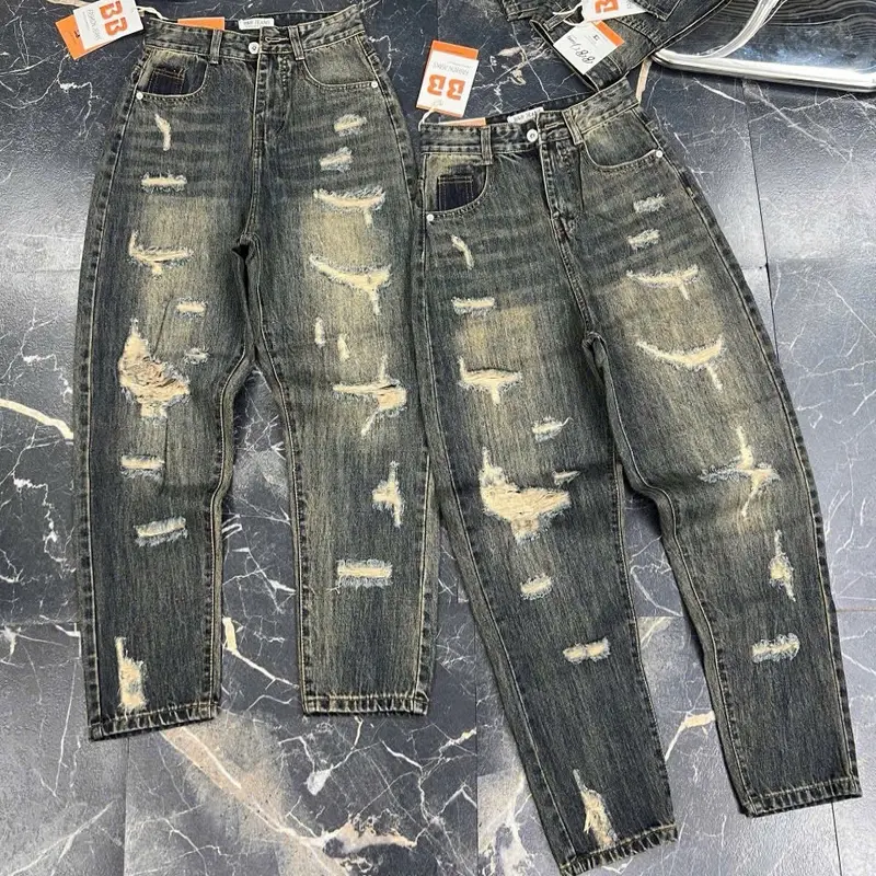[M2722] Quần Bagyy hàng QC có giãn nhẹ lưng cao rách nhiều quần  jean quần  jean 0