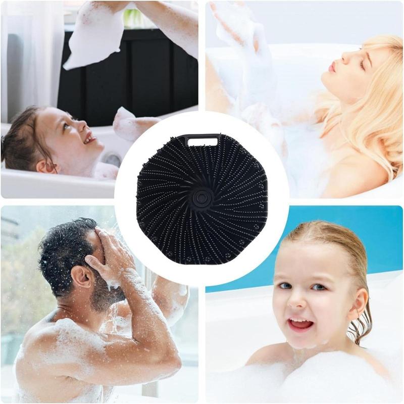Silicone Body Scrubber, Shampoo Massage Brush, Exfoliating Bath Shower Brush Scrubbers, Bathroom Accessories 7