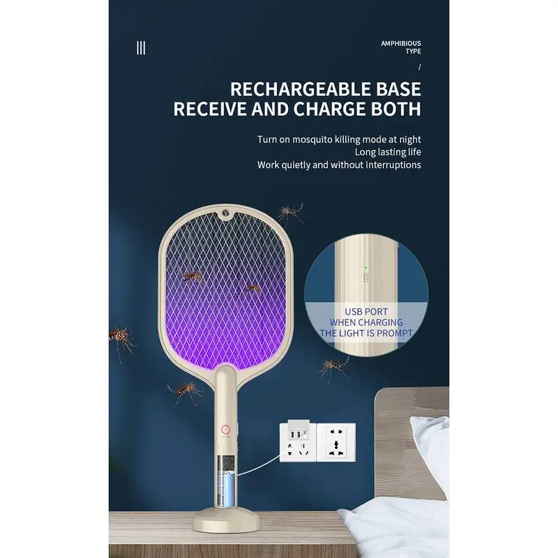 YANKE Raket Nyamuk Electric Mosquito Racket Rechargeable - WP-07 8